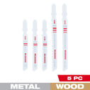 T-Shank Bi-Metal Jig Saw Blade Set, 5 Piece image number 0